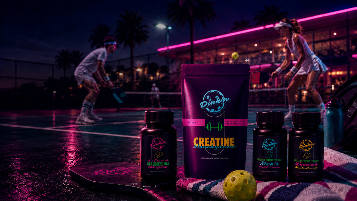 Dink’n supplements courtside at night
